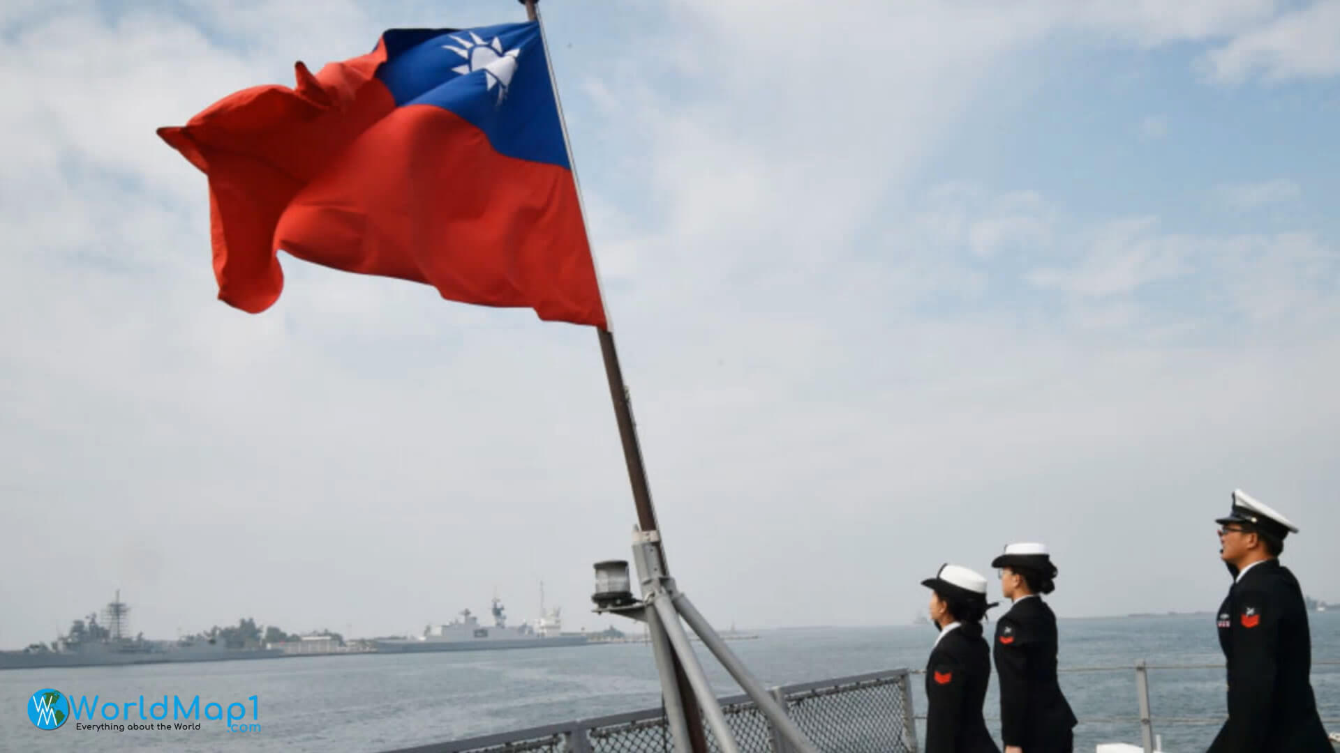 Taiwan Military - Taiwan Marines and National Flag